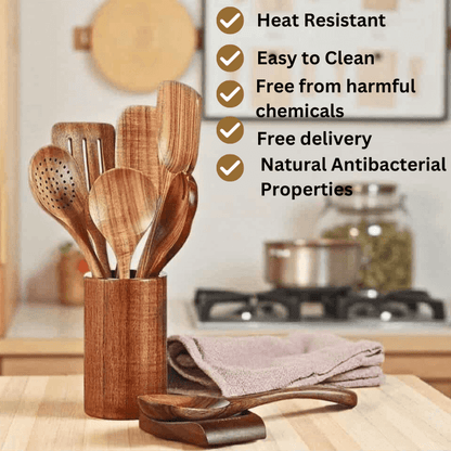 OnlyKitchens™ Premium Wooden Utensils